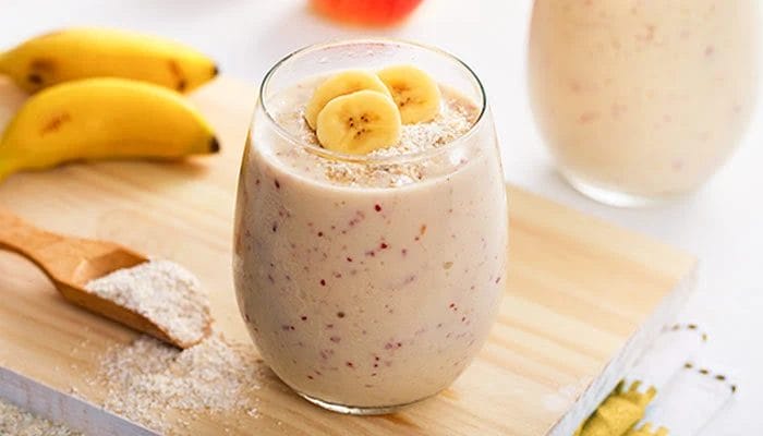 smoothie de banana e maçã