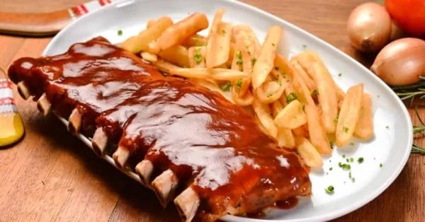 costelinha com molho barbecue no forno