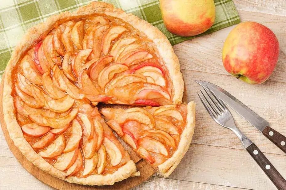 Torta de maçã com aveia em flocos