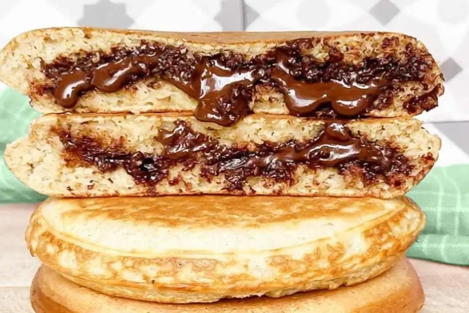 Bolo de frigideira de baunilha com chocolate