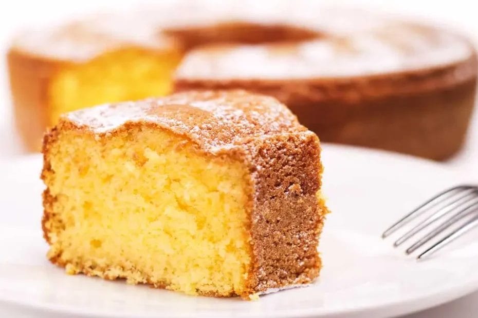 Bolo de fubá com coco simples