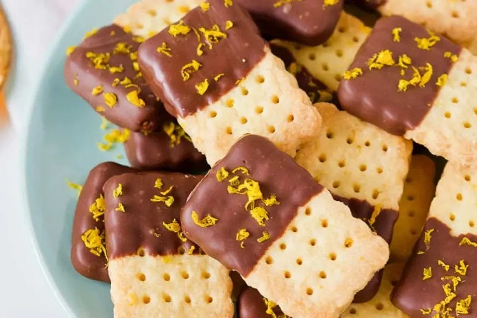 Biscoitos de laranja com chocolate