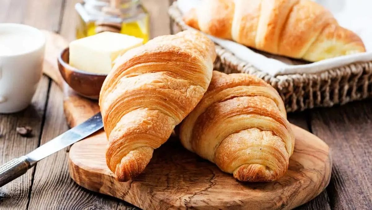 Croissant com massa folhada