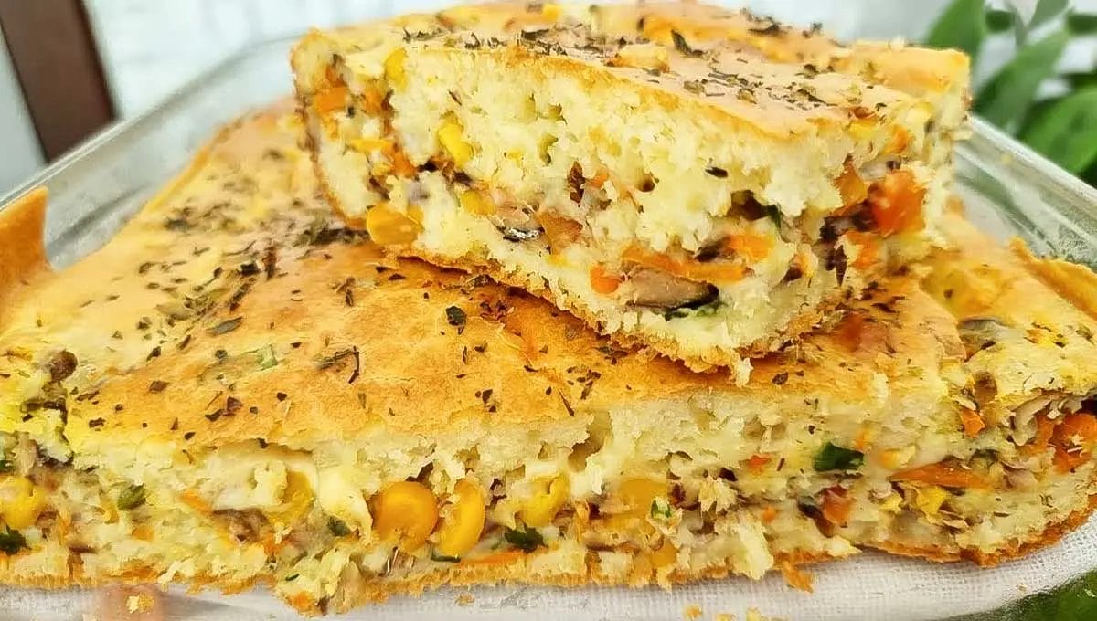 Torta de sardinha de liquidificador