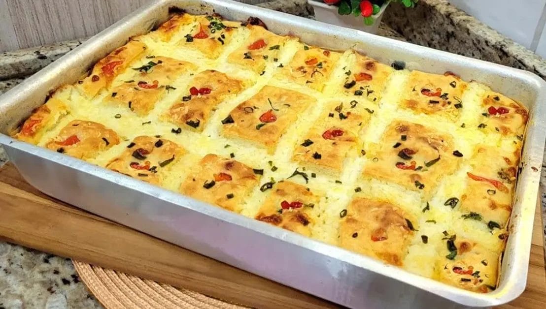 Torta salgada de presunto e queijo