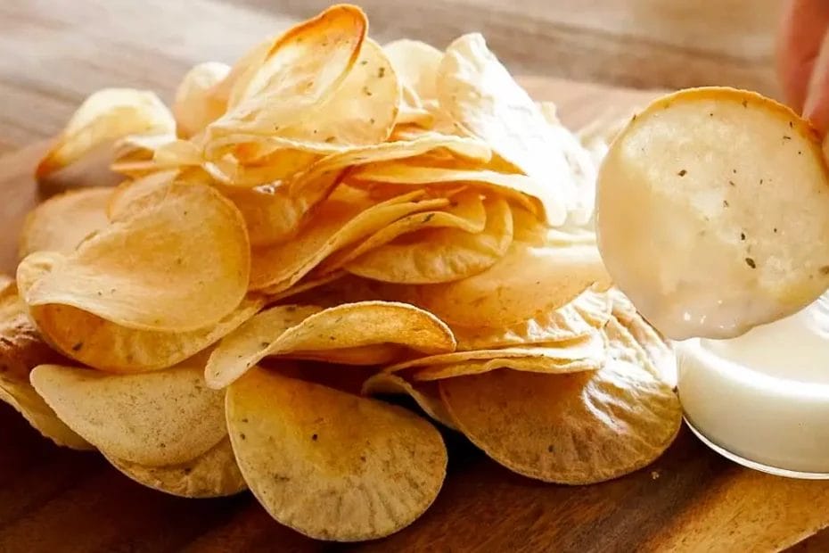 Chips de batata sem fritura
