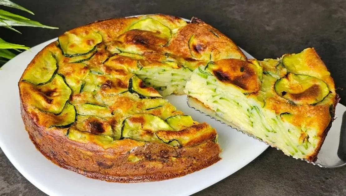 Torta de abobrinha dourada