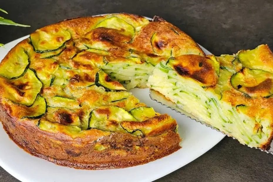 Torta de abobrinha dourada