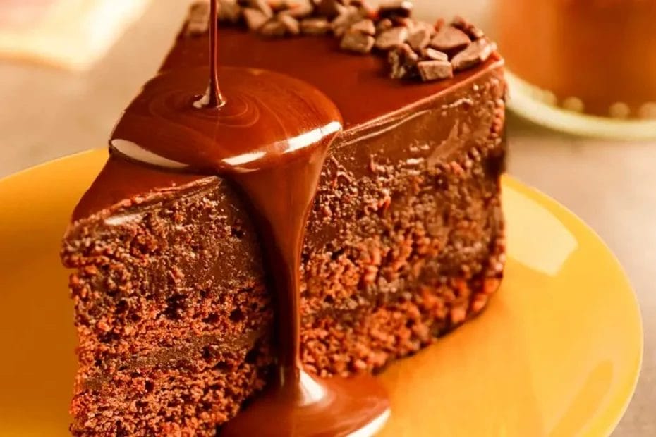 Calda de chocolate para bolo