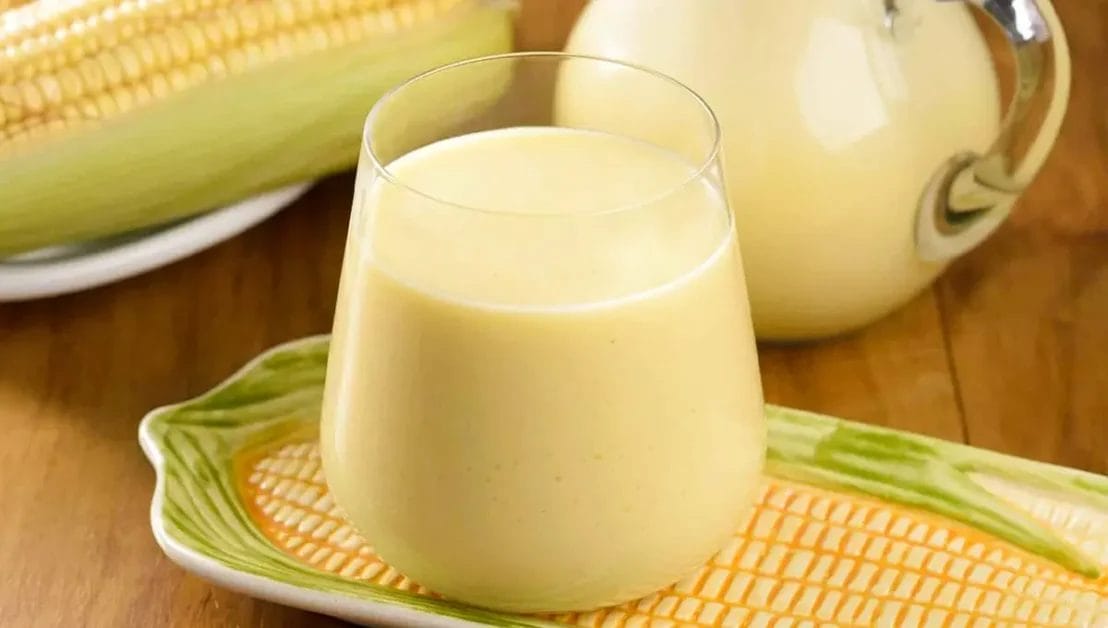 Suco de milho cremoso com 3 ingredientes